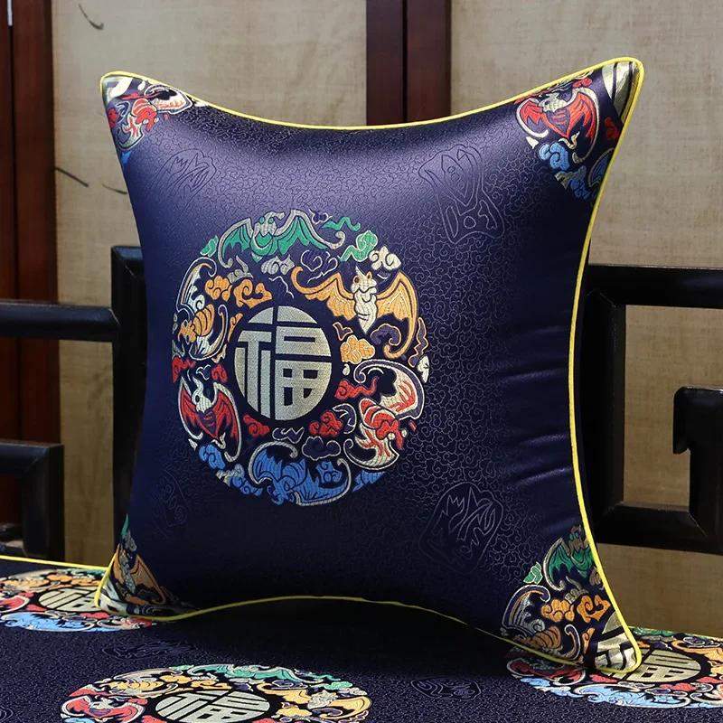 35x50cm/45x45cm Jacquard Plant Bamboo Cushion Cover Chinese Light Luxury Tassels Pillow Covers Decorative Green Black Home Decor