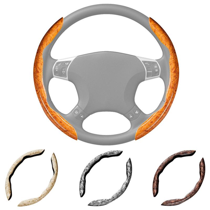 

Steering Wheel Cover Protection Cover Leather Anti Slip Cover Decorative Warm Super Interior Details Car Accessories серый