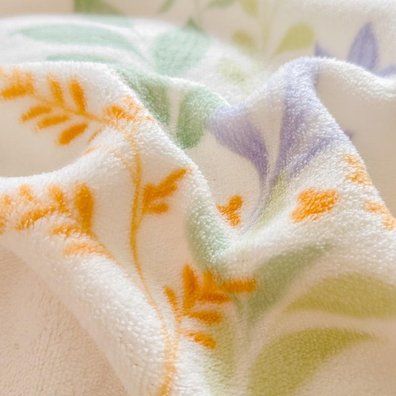 Thickened Milk Fleece Four-Piece Set Double-Sided Fleece Quilt Cover Coral Flannel Bed Sheet Quilt Cover Three-Piece Set Of Bed Hat