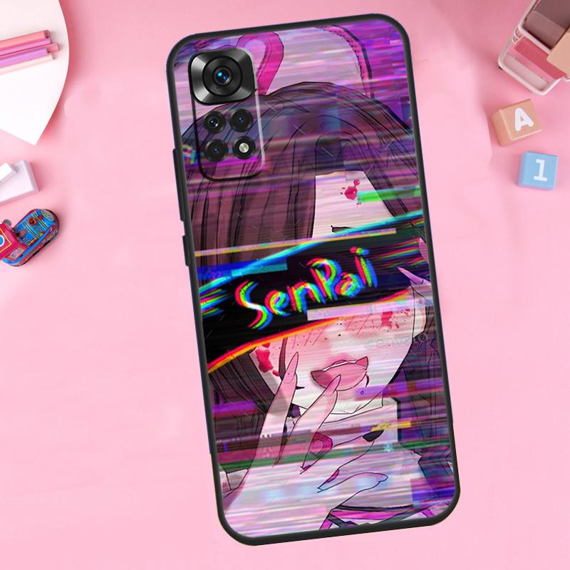 Sad Anime Aesthetic Senpai For Xiaomi Redmi Note 14 13 10 11 12 15 Pro Plus Phone Case For Redmi 15C 13C 12C 10C 14C 15