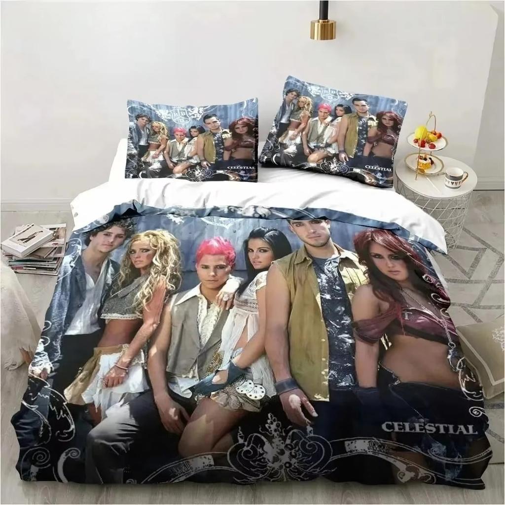 3D Print Music Band RBD Bedding Set Duvet Cover Comforter Bed Set Quilt Cover Pillowcase,King Queen Twin Size Boys Girls Adult