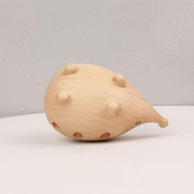 Nordic Hedgehog Wooden Pen Holder for Office or Kids' Room Decor