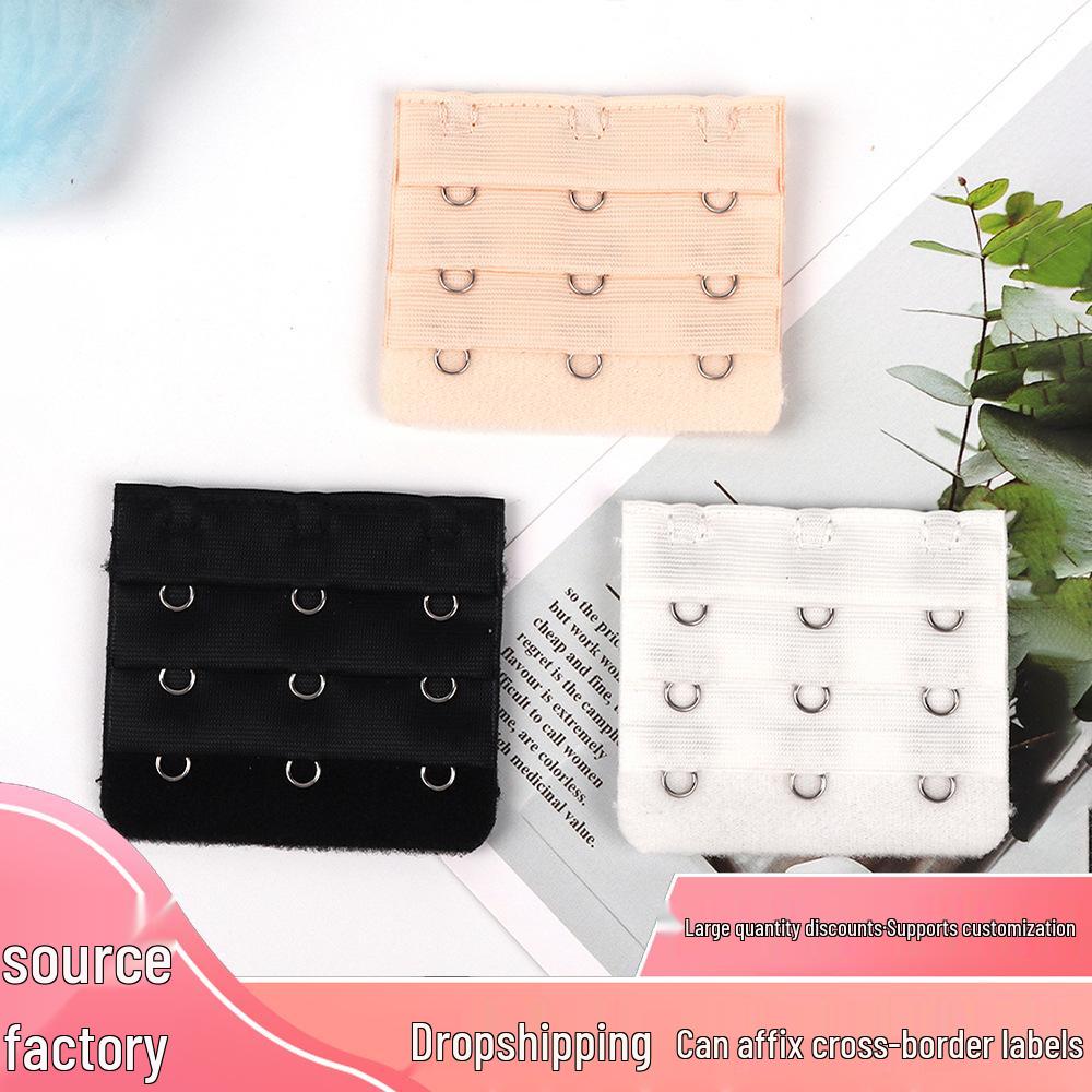 Bra Extender: 3x3, 3x4, 4x4 Rows Hooks, Lingerie Extension with Stainless Steel Back Closure