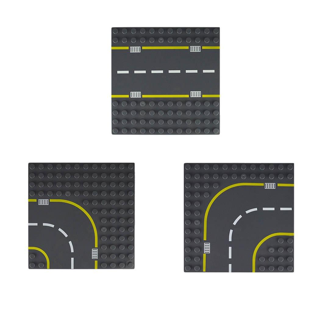 Diy Highway Road Plate Bausteine Ziegel Spielzeug kompatibel mit Duplo