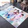 Tappeto Kpop Bangtan Boys Tappeto BTS Tappetini per Tavolino Soggiorno Tappeto Camera da Letto Tappetini per Pavimento Lavabili Tappetino per Area Domestica Regalo