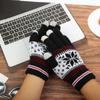 Student Unisex Gloves Christmas Snowflakes Gloves Full Fingers Gloves Korean Style Mittens