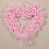Valentine'S Day White Rose Wreath 2024 Romantic Love Wreath Outdoor Wedding Scene Arrangement Props