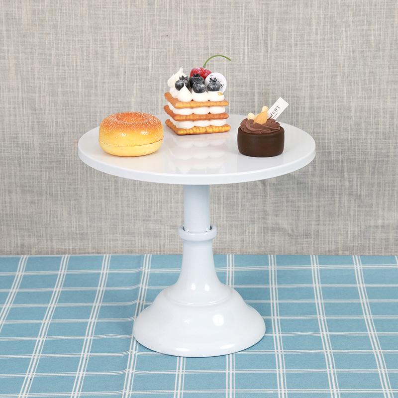 

Кованая подставка для торта, подставка для домашнего десерта, свадебное украшение, поднос для торта на день рождения, поднос для послеобеденного чая, фруктового десерта 10 inches белый