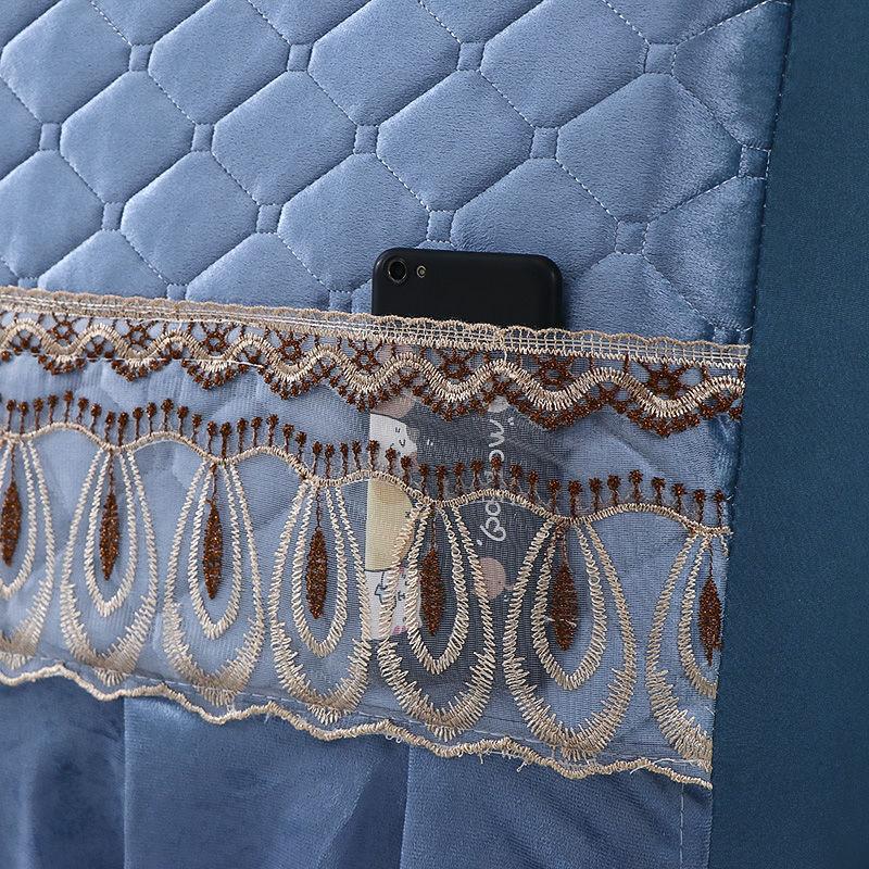 European Style Home Bedside Protector Cover Universal Thicken Bed Head Backrest Dust-proof Cover with Lace Bedroom Decor