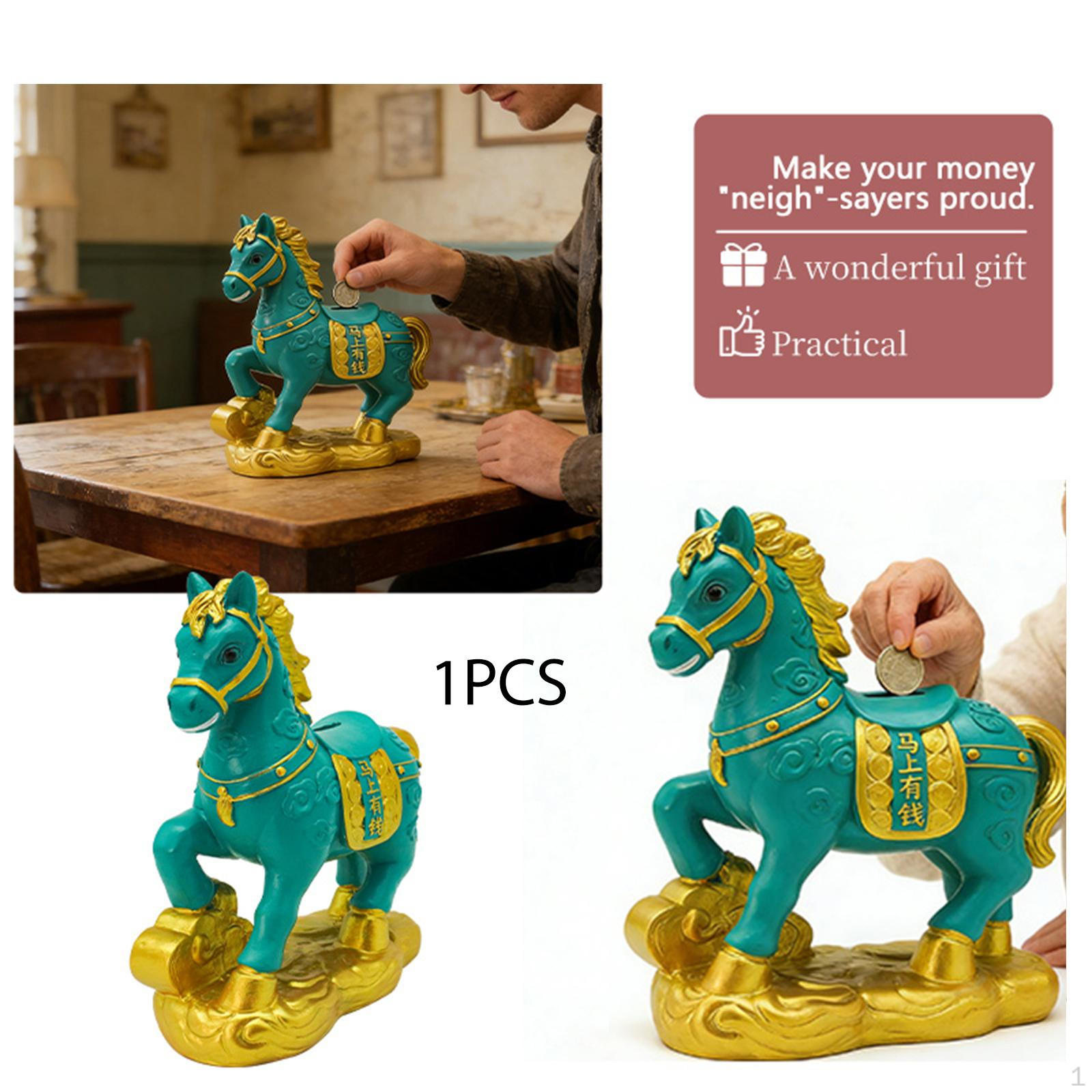

Piggy Practical Gifts for Girls and Boys Horse Sculpture Saving Box Party Favor Festival
