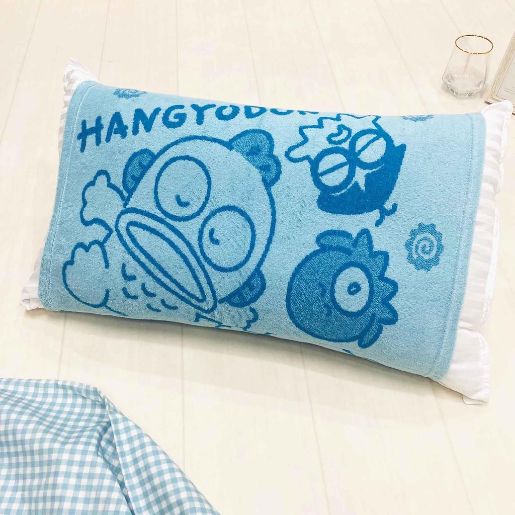 MORIPiLO Sanrio Hangyodon Terry Fabric Pillowcase and Stretchy 43x63cm 35x50cm Suitable for Both Children and Cute Plush Sanrio Morishita Pillow (Soft