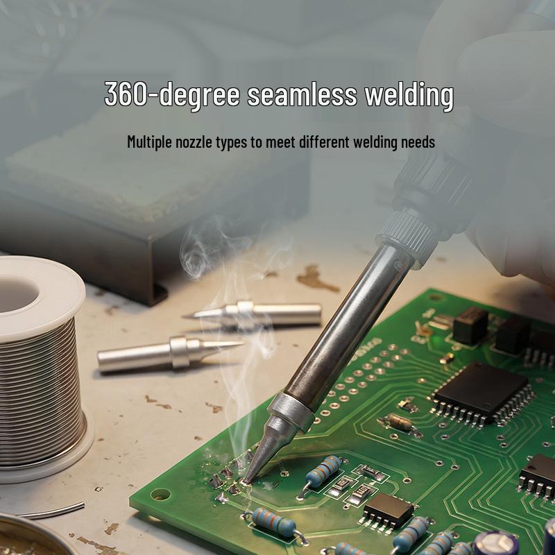 203h 90W High-Frequency Electric Soldering Iron Tip - 200 Universal Soldering Tips: Pointed, Horseshoe, K Knife, Matte Finish