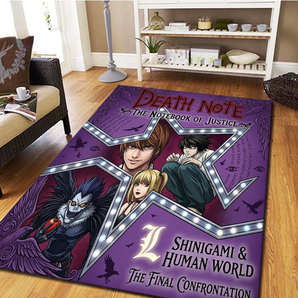 Death Note Bedroom Carpet, Living Room Rug, Home Decor Cool Movie Mat Play Floor Mat -HE28