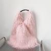 Luxuriöse Flauschige Plüsch Damen Umhängetasche Weiche Kunstpelz Taschen für Damen Übergröße Handtasche Winter Puffy Hobo Designer Shopper Tragetasche
