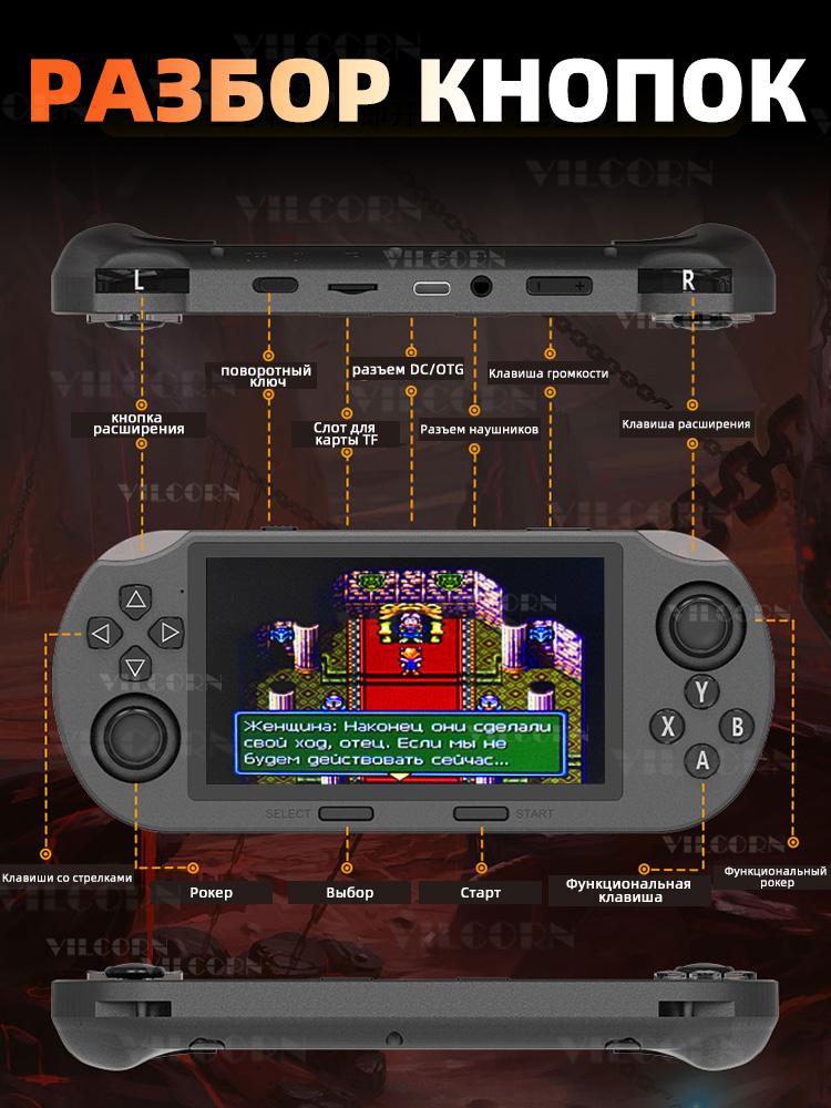 SF3000 Russian Handheld Game Console 4.5 Inch IPS Retro Game Machine For PS1 GBA SFC 10000+ Classic Games Portable Game Player