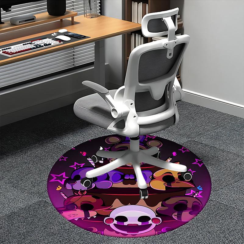 

Five Nights at Freddy s,FNAF Chair mat Round Rug Office carpet, Machine Washable, Non slip, Suitable for Living Rooms, Bedrooms 80cm