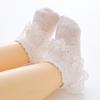 4 Pairs Princess Lace Floral Socks Baby Socks Kid Dancing Socks White Ruffle Socks Infant Foot Socks for Girl 0-7 Year