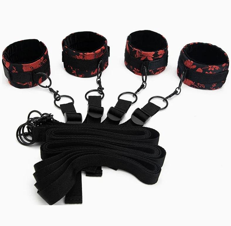 Sex Toy Under Bed Bondage Gear Restraint Set Handcuffs Ankle Cuffs Straps Adult Games Sex Products Erotic Toys For Couples