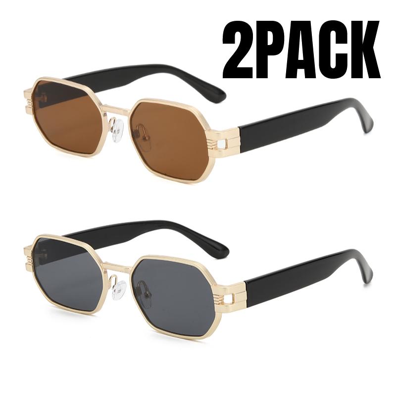 2PACK Luxury Square Vintage Women Sunglasses Ladies Fashion Brand Design Sun Glasses Women's Sunscreen Gafas De Sol UV400