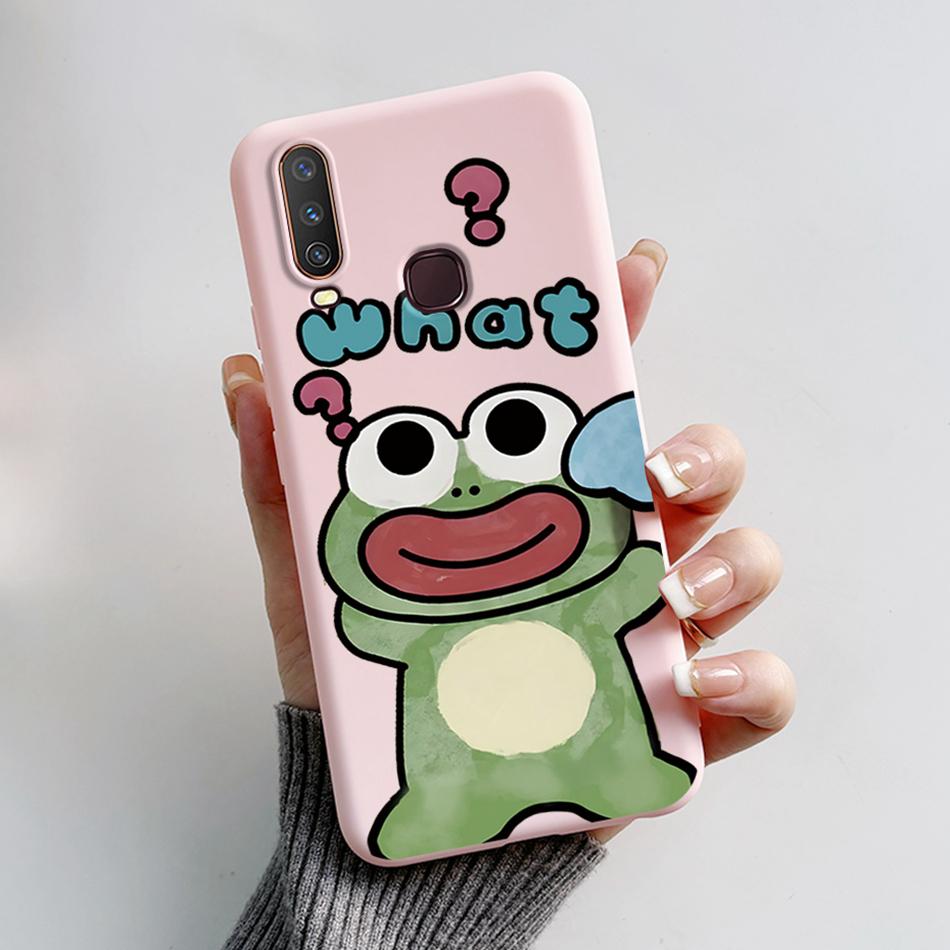 For Vivo Y12 Case 1904 1940 Cartoon Bear Frog Cover For Vivo Y15 Y17 1902 1901 Soft Silicone Phone Case For Vivo Y17 Y12 Bumper