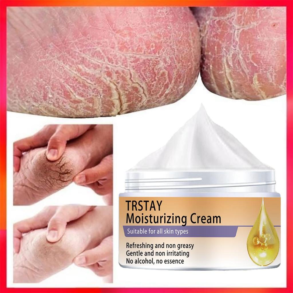 Fotfuktighetskrem lysner opp hudtonen, fukter, letter matthet og strammer opp huden