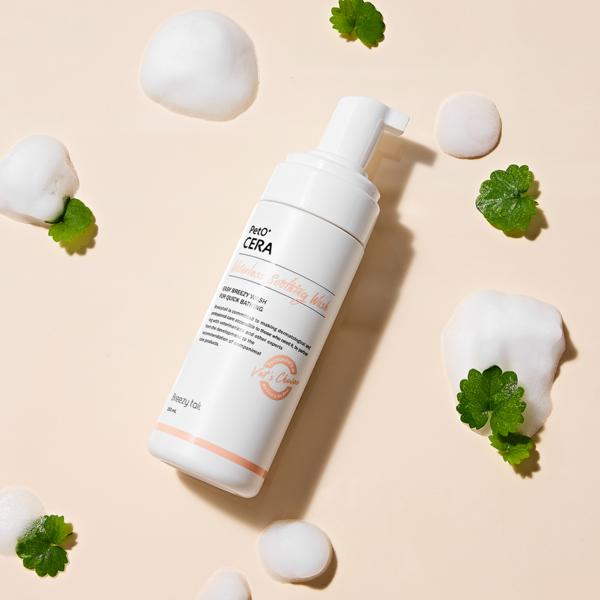 Bridgetail Petocera Dog Hypoallergenes Fußreinigungsmittel, beruhigendes Waschmittel ohne Wasser, koreanisches Haustiershampoo
