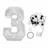 LED Light Up Number 3 Warm White 70cm Decorative Lighted Number for Birthday Party Wedding Company Event