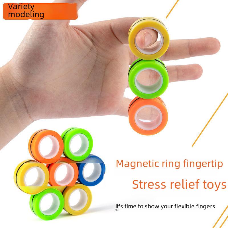 Magnetic Finger Ring Gyroscope: Unique Stress Relief Toy for Decompression