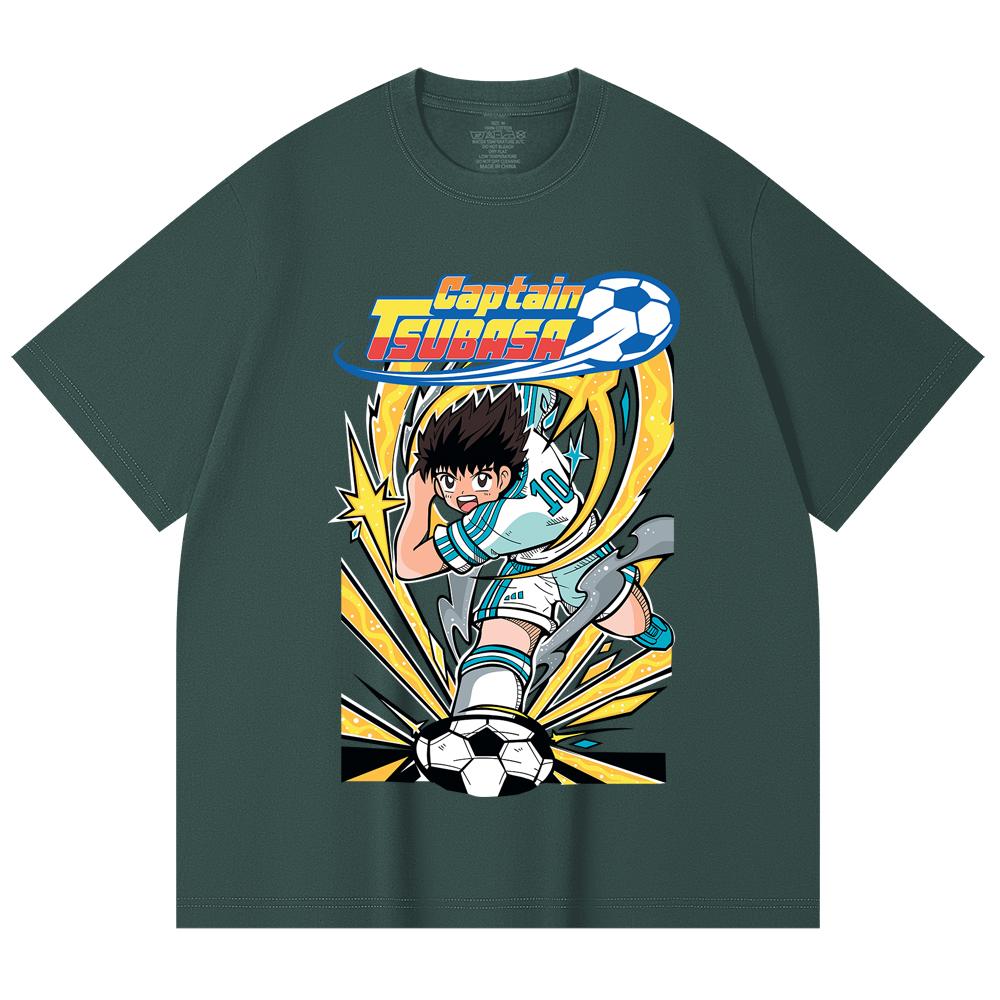 230 Gsm 100% Cotton Captain Tsubasa V1 Print Unisex Heavy Cotton T Shirt