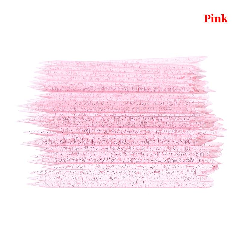 

50 штук Палочка для кутикулы Двусторонняя Многоразовая Деревянная палочка Педикюрный уход розовый