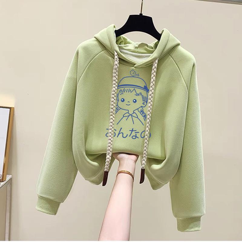 Women's Fleece-Lined Hooded Sweatshirt - New 2024 Petite Winter Dopamine Style