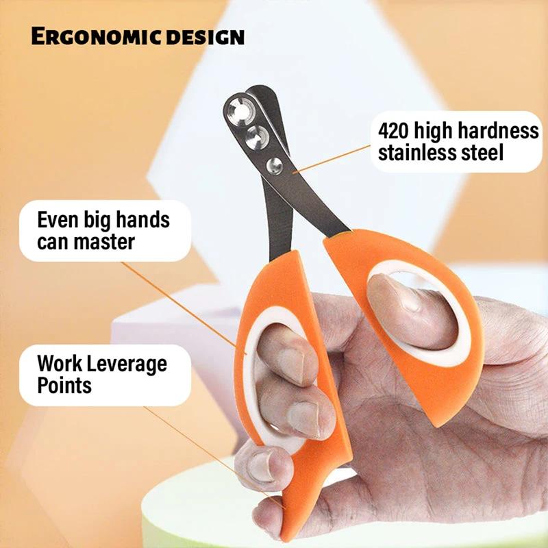 Professional Dog Nail Clippers Ergonomic Anti-slip Double Circular Cut Hole for For Cats and Dogs Nail Cutter Cat Grooming Tools