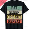 Cricket Retro Vintage Spieler Trainer Geschenk T-Shirt Individuell Bedruckte Grafik-T-Shirts Anpassbares Lustiges Shirt Camiseta Hombre