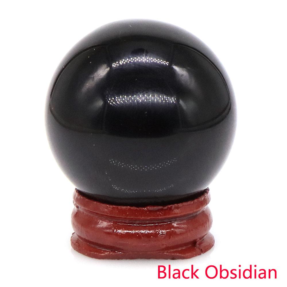 40mm Natursteine Amethyst Lapislazuli Reiki Heilkristalle Energie Chakra Massage Edelstein Kugel Heimdeko Handwerk Mit Ständer