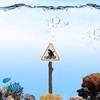 Aquarium Decoration Ornament Cartoon Resin Artificial Shark Warning Sign Landscaping Accessories for Fish Tank Aquarium Background