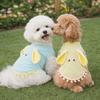 Cute Print Breathable Dog T-Shirt Comfortable Cartoon Cat Traction Suit with D-ring Lightweight Pet Vest Daily Walk