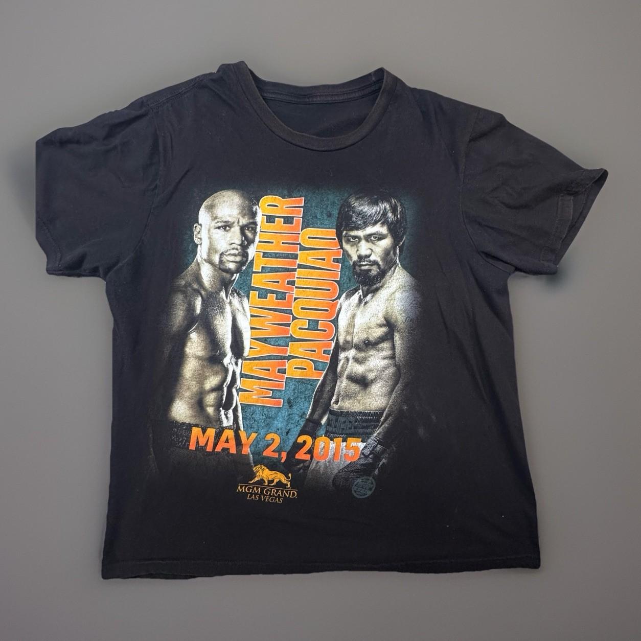 MGM Grand Mayweather vs Pacquiao Boxing Graphic Black Men’s Large -591 Unisex T-Shirt S