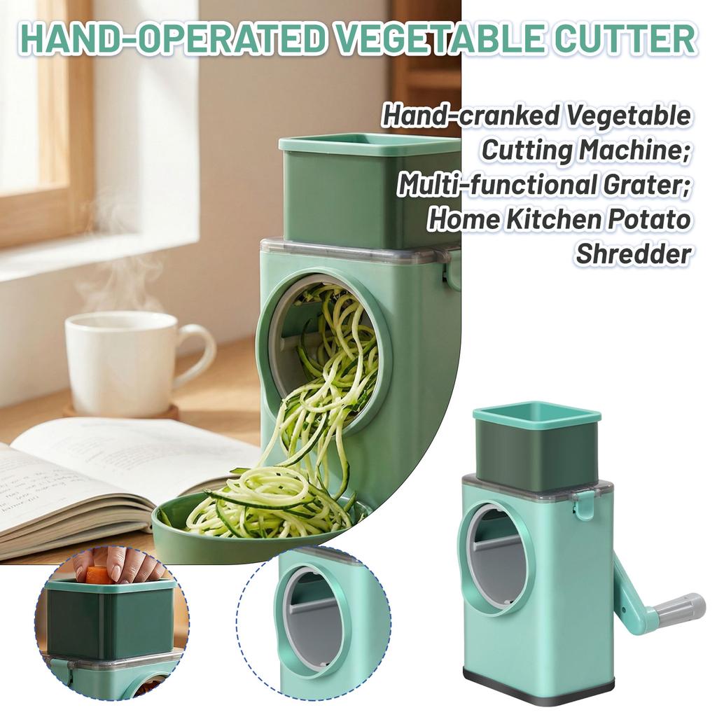 Hand-cranked Vegetable Cutting Machine; Multi-functional Grater; Home Kitchen Potato Shredder