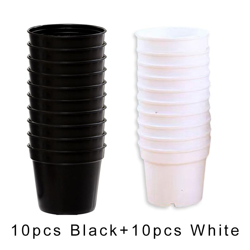 20 STÜCK Mini Anzuchttopf Set Rund Kunststoff Blumentopf Anzucht mit Drainagelöchern Nützliches Gartenzubehör Anzuchtbedarf ZYF