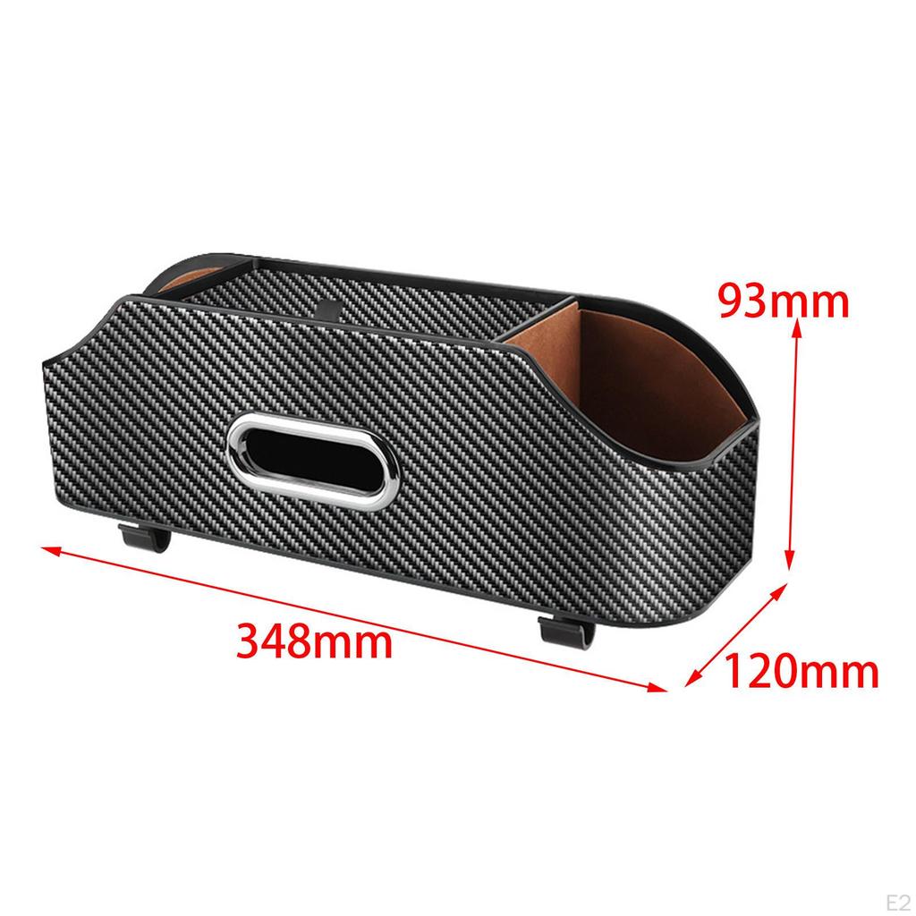 Car Seat Back Organizer Tissue Box Phone Holder Universal Travel Keep Tidy Detachable with Hooks