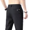 Summer thin elastic waist ice silk pants men's new trend versatile slim straight men's casual trousers