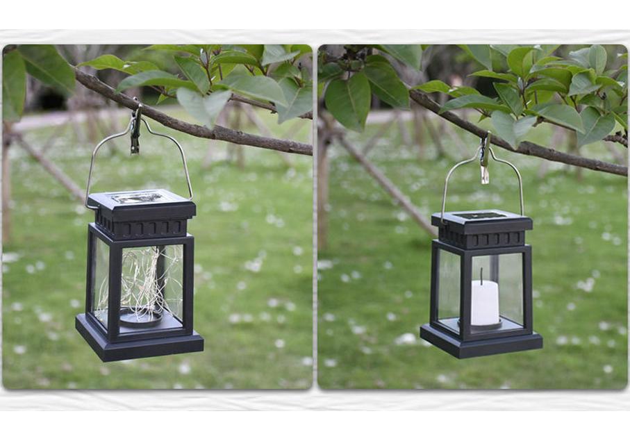 Solar-Powered Hanging Palace Lantern: Decorative Outdoor Courtyard Lamp for Gardens and Patios