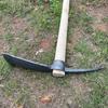 Forged Manganese Steel Hoe with Wooden Handle for Outdoor and Household Use