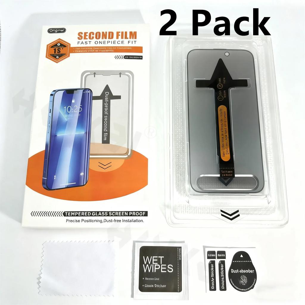 For iPhone 18 Pro Max 18 Pro iPhone 17 Pro Max 2 Pack Screen Protector 9H Hardness Glass Easy Installation, Bubble Free HD Clear