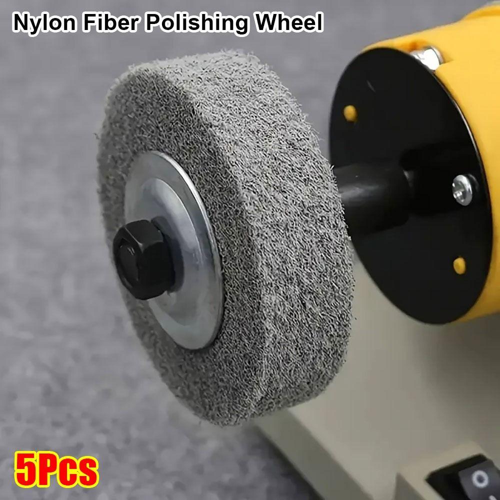1/5Pcs 3" Buffer Wheel Fiber Abrasive Wheel New Polishing Wheel for Benchtop Buffers and Grinders