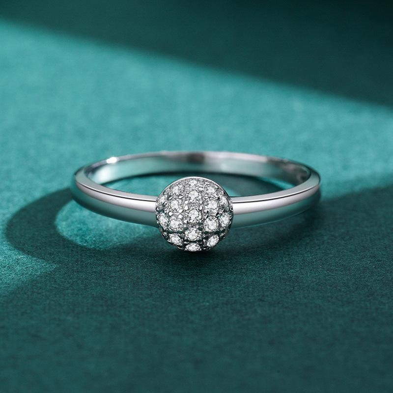 Tancise Classic 925 Sterling Silver  Zircon Ring Ladies Jewelry Wedding Promise Party Gift