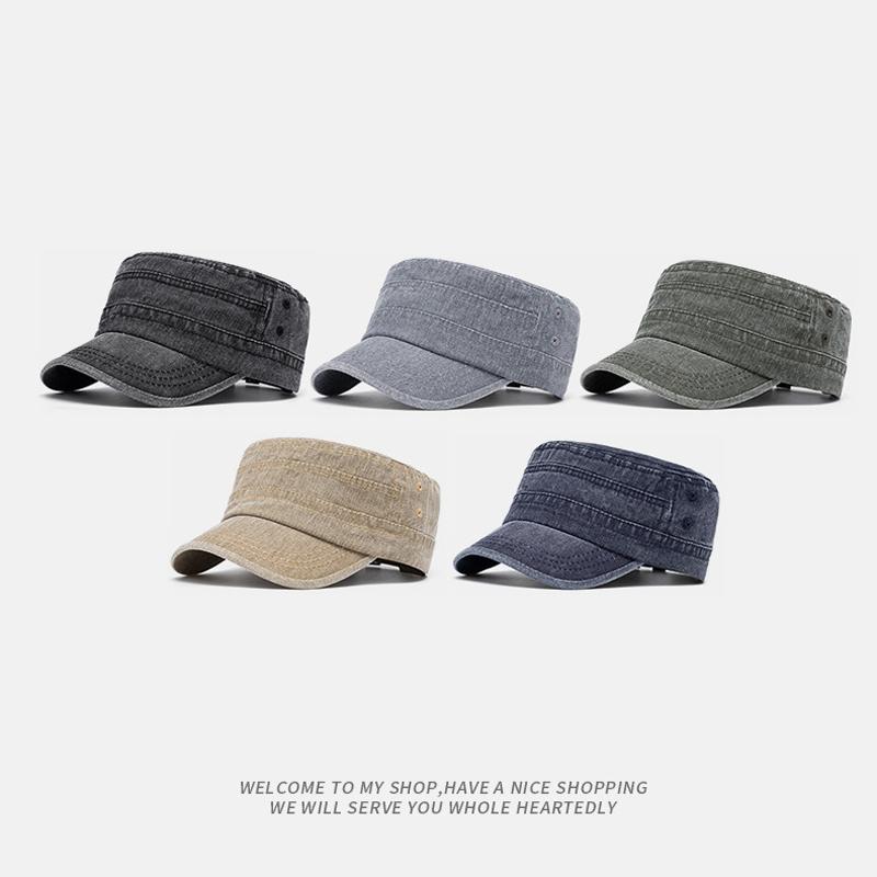 Platt hatt Herr vår sommar sportkeps utomhus solskydd solhatt