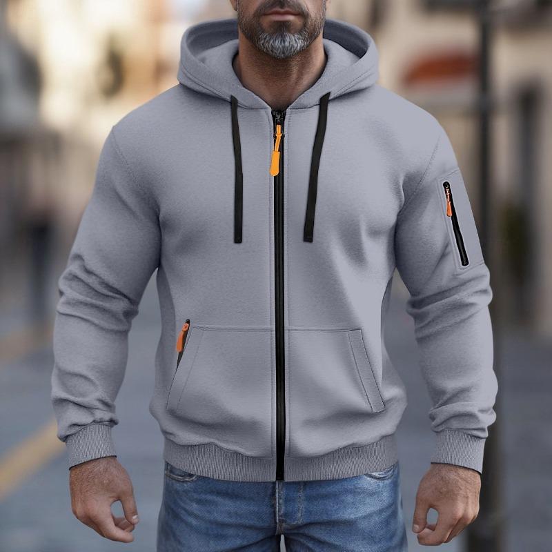 Men s Hoodie Full Zip Hoodie Fleece Hoodie Tactical Hoodie Black White Army Green Red Burgundy Hooded M
