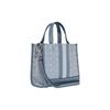 Coach Dempsey 22 Classic Stripe Logo Accent Fabric And Leather Tote Bag Women Tote Marble-Blue C8417-SVTUZ