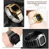 Ceramic Stainless Steel Strap Case for G-SHOCK Casio DW-5600 DW5600 GWM5610 GW-B5600 band Modified Replaceable Watch Chain Bezel